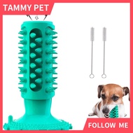 Dog Toothbrush Squeaky Chew Toys – 2020 Upgraded Sonic Puppy Teeth Cleaning Stick - Natural Rubber D