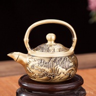 Bronze Copper Ornaments Small Teapot Home Brass Chinese Style Landscape Creative Office Crafts House