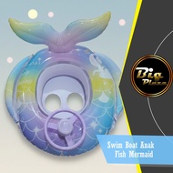 Fish Mermaid Swim Boat for Children - Float for Children Aged 1-5 Years Mermaid Model A198