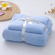 Bộ 2 khăn tắm khổ lớn cao cấp khăn tắm lông cừu 70x140 và 35x70 lông mềm thấm hút tốt không xù rụng