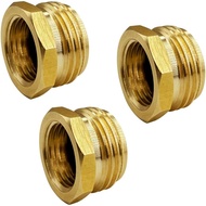 1/2” G Thread (BSP) Female to 3/4” GHT Male Connector, Brass BSP to Garden Hose Adapter, Industrial 