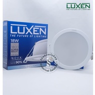 LUXEN NOVA 18 WATT DOWNLIGHT LED PANEL IB BULAT SUPERBRIGHT BERGARANSI - Putih TANPA BUBLE