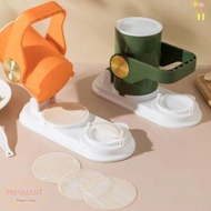 PREVA Dumpling Skin Press, Multifunction PP Dumpling Making Artifact,  Manual 2 In 1 Dough Press Mou