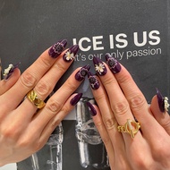 Flower Pattern False Nails/ premium False Nails/ False Nails 24 pcs