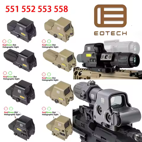 Tactical EOTech Airsoft 551 552 553 558 Green Red Dot Metal Holographic Sight Hunting Gun Riflescope