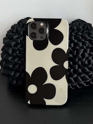 1入gucadi黑色花卉手機殼,適用於apple Iphone 11、iphone 13、iphone 14 Pro Max