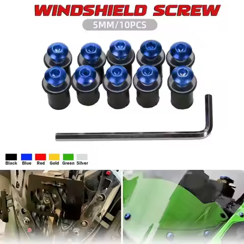 For YAMAHA MT-01 MT-03 MT-07 FZ-07 MT-09 FZ-09 MT09 Tracer MT-10 MT-25 M5 5mm 10PCS Motorcycle Winds