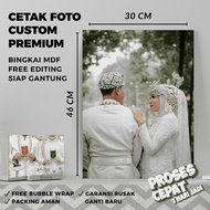 Glossy MDF Wooden Frame Photo Print A5 A6 12R 16R 18R Table Wall Display