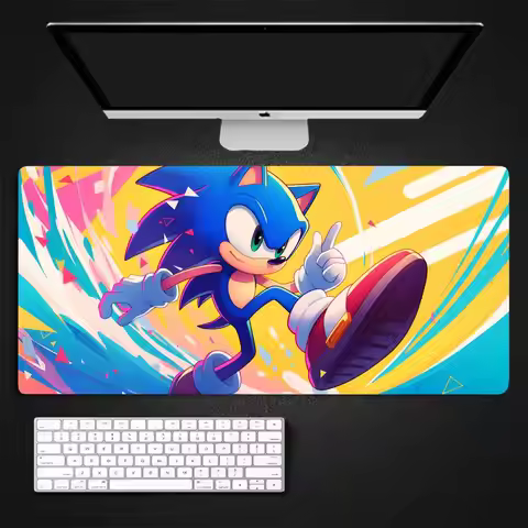 S-Sonic The H-Hedgehog Mouse Pad Gaming Mousepad Large kawaii 900x400mm MouseMat Gamer Mause Carpet 