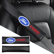 1pcs Car Seat Belt Pads Carbon Fiber Shoulder Strap Protection Covers Car Accessories for Ford Kuga 