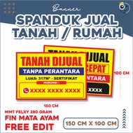 Spanduk Banner Rumah Tanah Dijual / Disewakan Murah -Oneklik. 1