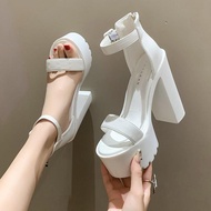 white platform heels Women Sandals 2023 Summer Shoes Trend Fashionable High Heels Leisure Chunky Pla