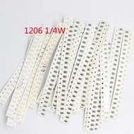1206 0805 0603 SMD Resistor Kit Assorted Kit 1ohm-1M ohm 1% 33valuesX 20pcs=660pcs 1/4W 1/8W 1/10W R