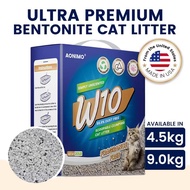 [AONIMO] USA Sodium Bentonite Cat Litter 4.5kg/9.0kg – 0% Chemical, Strong Odor Control