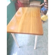 custom meja kerja/meja komputer kayu jati kaki ikea. full finishing
