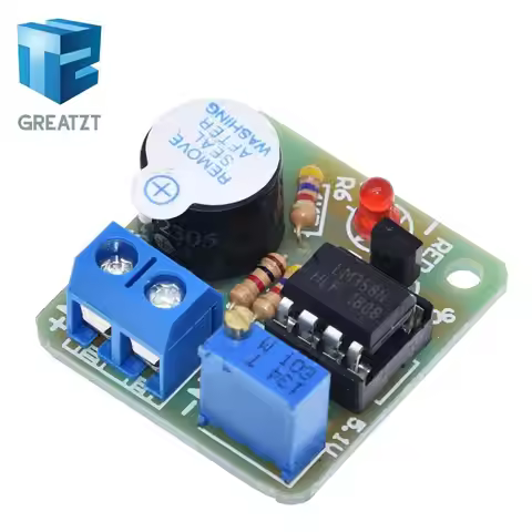 12V LM358 Accumulator Sound Light Alarm Board Buzzer Prevent Over Discharge Controller Module Withou