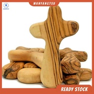 [wanyang7su.ph] 10 Piece Small Olive Wood Crosses Holding Crosses Prayer Crosses