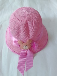 MAY STAR Topi pantai anak panda pita polkadot import T88 Anak