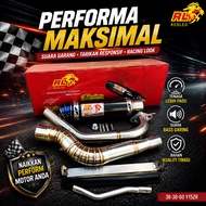 MOTORSHERO REDLEO OPEN RACING EXHAUST EXHAUST Y15 38-38-60 35-38-57 SIZE BLACK CARBON