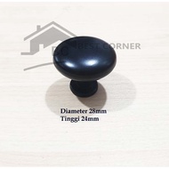 Black Drawer or Cupboard Knob Pull 7032