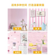 Wallpaper Self-Adhesive Bedroom Warm Pink Dormitory Wallpaper Girl Wardrobe Sticker Wallpaper Self-A