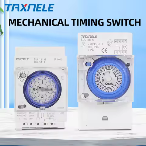 110-230VAC Analog 24 Hours 15 Minutes Interval SUL181H SUL181D Mechanical Timer Switch Timer Din Rai