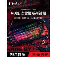 R RO Ji Blowing Snow Princess PBT Keycap Translucent ROG Nightmare extreme Ranger 2NX 98 Mage hfx