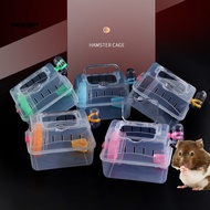 CPS-Hamster Travel Case with Food Bowl Running Wheel Multifunctional Portable Hamster Carrier Small