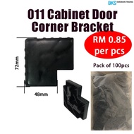 011 Cabinet Door Corner Bracket ( pack of 100pcs ) L-shaped Plastic Bracket (for aluminium frame use