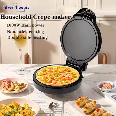 EU Plug Crepe Maker Fast heating Skillet Pizza Egg roll Crispy ice cream cone baking griddle Tacco F