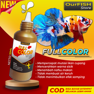 (FULLCOLOR) Obat Mutasi Ikan Cupang Mempercepat Full Block Meningkatkan Pigmentasi Cupang Multicolor Nemo Giant Halfmoon Avatar Vitamin Ikan Cupang Hias Pakan Makanan Pelet Pellet Ikan Cupang Hias Mutasi Warna Ikan Cupang Hias Blue Rim