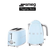 SMEG Breakfast Set 1.7L Kettle &amp; 2-Slice Toaster Available in 2 Chrome Colours 50s Retro Style Aesthetic with 2 Years Warranty