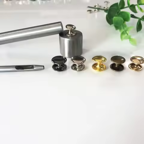1 Set Double Cap Round Rivet Collision Nail,For Accessories Repair Shoes Bag Belt Clothing Craft 6mm