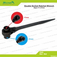 Double Socket Ratchet Wrench / Wipro Ratchet Socket Wrench 17 x 21mm