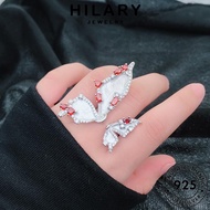 HILARY JEWELRY 純銀戒指 Ring Adjustable Korean 925 For Cincin Amethyst Creative Silver Perak Sterling Original Accessories Perempuan Butterfly Women R2053