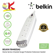 BELKIN F9H402SA2 4 UK PLUGS EXTENSION SOCKET AV PORT SURGE PROTECTOR SOCKET PLUG F9H402SA2M -SIRIM
