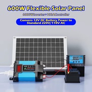 6000W Solar Inverter Kit Complete Power Generation 600W Solar Panel 110V/220V System 12V Solar Panel
