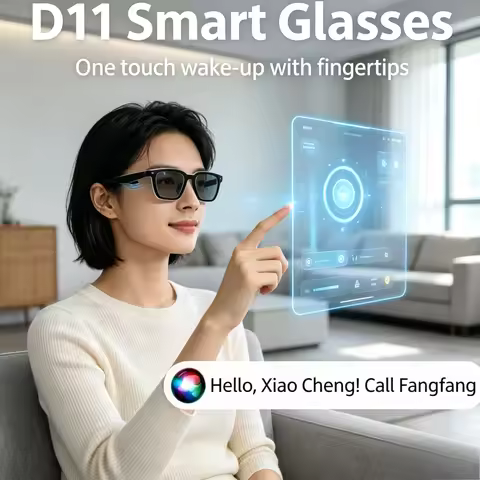 D11 Smart Glasses Recorder Voice Assistant Music Bluetooth AI Shooting Connectivity Sunglasses Anti 