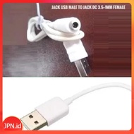 USB Male to Jack DC 3.5mm 1mm Female with 50cm Cable - JPN
