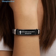 SEPTEMBER Inspirational Quotes Braclets, Stainless Steel/PVC Adjustable Family Friendship Bracelet, 