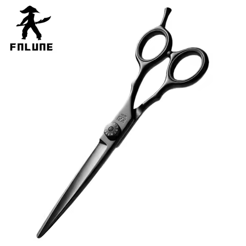 FnLune 5.5 Professional Barber Scissors Stainless Steel Hair Cutting Shears Salon Hairdressers barbe