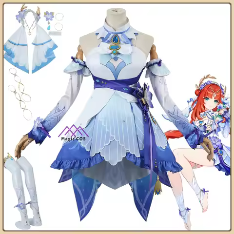 Genshin Impact Nilou Cosplay Costume Gold Embellished "Shabnam's Breath" Outfit Full Set Anime Outfi