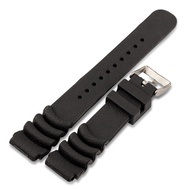 20MM/22MM/24MM Black Rubber Sport Watch Band Strap Fit for Seiko Diver Scuba