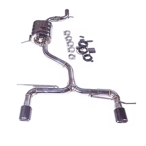 For Golf 6 GTI, 7 GTI, 8 GTI catback exhaust system, with electronic valve muffler and dual-tip matc