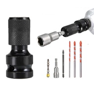 Hex shank impact wrench adapter impact drill chuck adapter impact wrench socket drill （1/2" ）（1/4"）