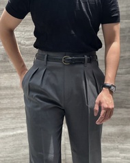 Preorder (14 DAYS) [Amour.Unofficial] - Rick Dalton Hollywood Trousers for men กางเกงขายาวเอวสูง จีบ