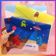 Amongus Imposter A4 Folder PVC Notes File Organizer Tuition Bag School Stationary Beg Tuisyen Budak 