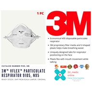 [SHIP_FROM_KL] [READY_STOCK] 3M Face Mask VFlex 9105 N95 Particulate Respirator 1PC Original