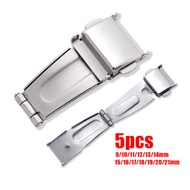 5pcs Watch Band Folding Buckle Watch Strap Metal Button Deployment Buckle Clasp 9mm-21mm Watch Acces