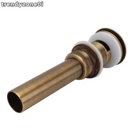 TRENDYZONE0I Sink Drain, Push Bounce Brass Material Drain Stopper, Antique Antique Brass Press And B